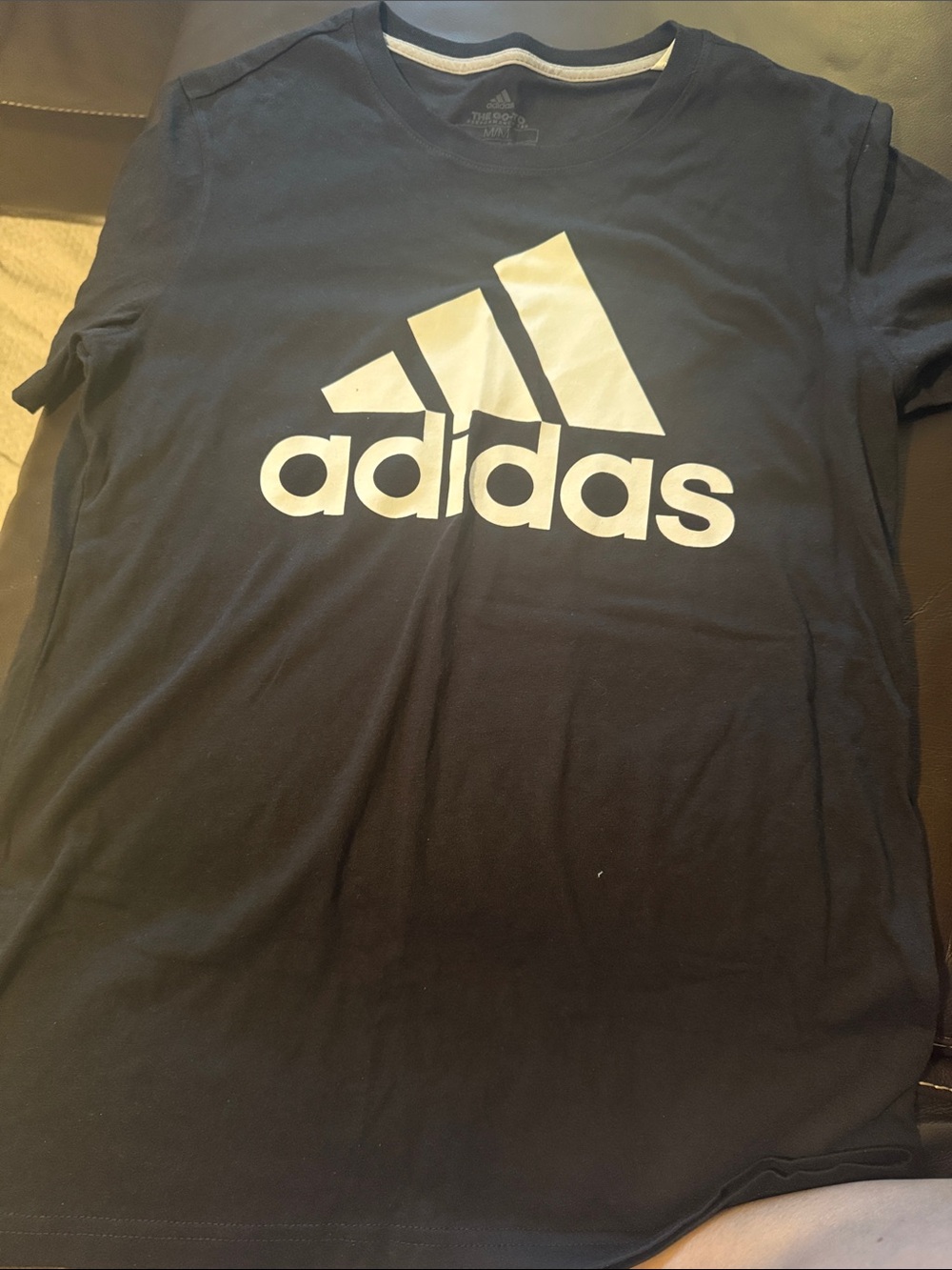 Adidas Black Tee with White Logo-NEW